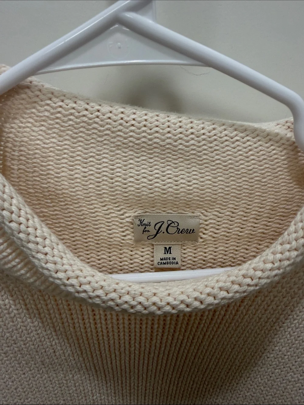 J. Crew Men's Cream Turtleneck Sweater